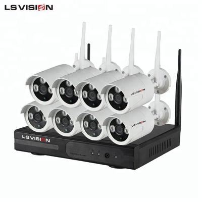 China Waterproof/Waterproof Hot Selling LS VISION H.265 Wifi IP Camera With Wireless NVR Kit 8ch 1080P CCTV Camera for sale