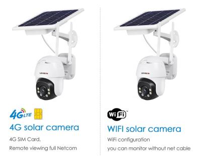 China PAN-TILT WIFI or 4G Solar Panel Security Camera 1080P Rechargeable Battery Wireless WIFI PIR Detection Security CCTV Bullet Camera for sale