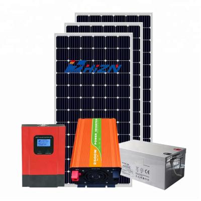 China Solar system offgrid 2kw 1kw 500w 300w solar power system 300watt solar home lighting system 12v for sale