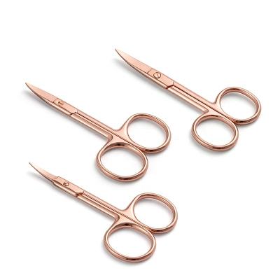 China Hot Wholesale Hot Rose Gold Nail Scissors Nail Kit Beauty Scissors Stainless Steel Amazon Selling Elite Scissors Types Nail Scissors for sale