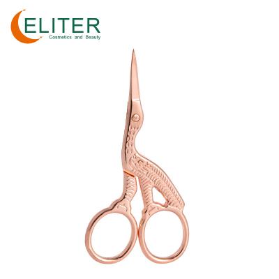 China Amazon Hot Selling Amazon Hot Sale In Running Crane Nail Scissors Stainless Steel Straight Blade Manicure Toe Scissors For Cuticles Pink Scissors for sale