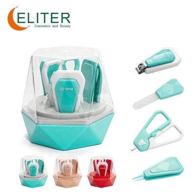 China Hot Selling Eco-Friendly Eliter Amazon Eco-Friendly Wholesale 4 in 1 Baby Nail Kit Baby Manicure Set Children Babi Manicure Set for sale