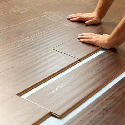 China Pressed U-Groove V-Groove Anti-Static Fishbone Laminate Flooring Tile for Living Room for sale