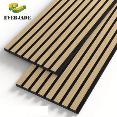 China Modern Design Wooden Strip Polyester Fiber Acoustic Panel for Theater Wall Panel for sale