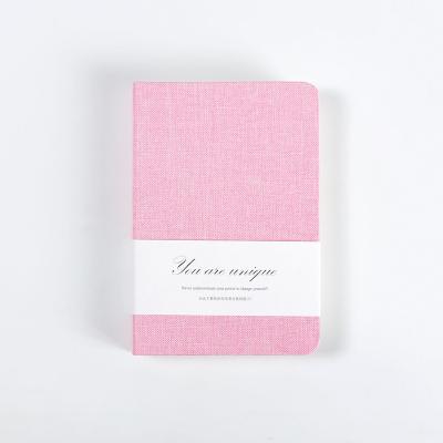 China Small notebook 2022 printed single fabric cover solid color notebook for sale