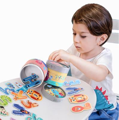 China 2022 Hot Selling Amazon Eco-friendly Material Kids Learning Toys Educational Cardboard White Paper Magnetic Letters for sale