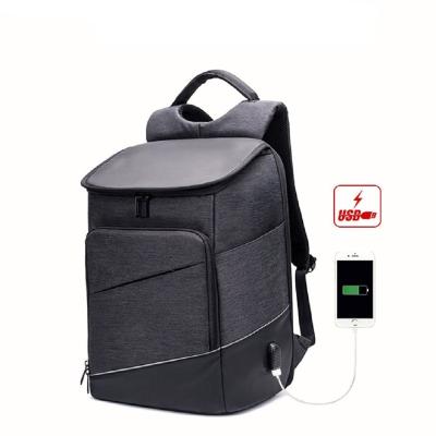 China Rugged Shockproof Waterproof Puffy Nylon Softback USB Laptop Backpack With USB With Computer Innerlayer for sale