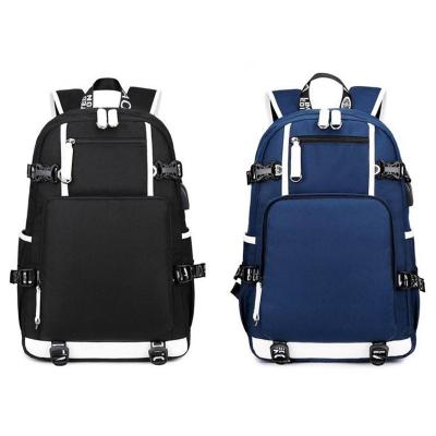 China With USB Fashion Waterproof Laptop Backpack With Black Letter Left Soft Unisex Printing USB Handle Travel Lightweight Travel Bag for sale