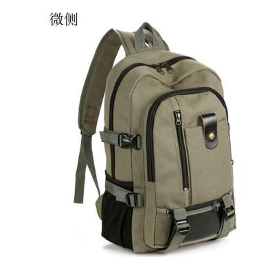 China Fashion Khaki Fashion Sewing Yarn School Bag Casual Soft Soft Solid Color Bookbag for sale