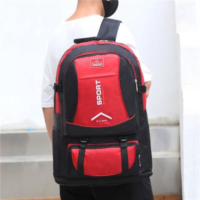 China Fashion Rugged Hard Soft Strap Shoulder Travel Backpack Big Rising Hiking Bag Red for sale