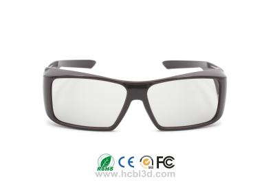 China Reusable Passive Adult 3D glasses Rectangular Brown for sale