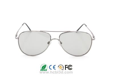 China Aviator 3D Glasses Classy Metal Frame Circular Polarized for sale