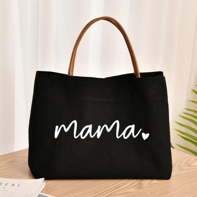 China New Baby PORTABLE Bag Canvas Mom Gifts For Mother's Day Baby Shower Gifts Beach Bag Shopping Bag Customize for sale