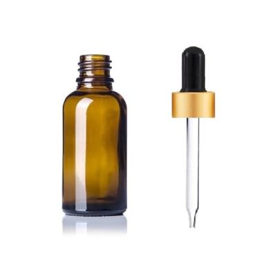 China 18-415 Gold Silver Pharmaceutical White Black Glass Calibration Printed Eye Dropper For Euro Essential Oil Bottles for sale