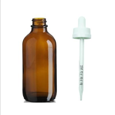 China 0.5oz 1oz 2oz 4oz 8oz 16oz Boston Glass Pharmaceutical Amber Bottle With Dropper Cap Phenolic Sprayer Pumps Aluminum Cap for sale