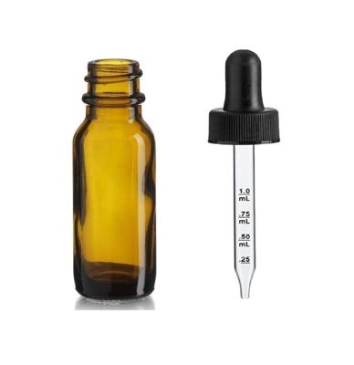 China 15ML Boston Round Glass Pharmaceutical Amber Bottle for sale