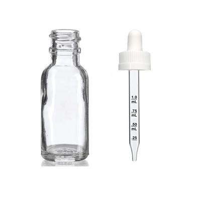 China 1/2 oz 0.5oz 15ml Clear Boston Round Glass Pharmaceutical Bottle for sale