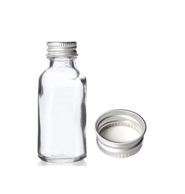 China 1oz Clear Boston Round Glass Pharmaceutical Bottle for sale