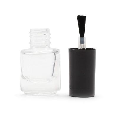 China 5ml 10ml 15ml Nail Polish Essential Oil Pharmaceutical Glass Bottle With Black Brush Dropper Cap for sale