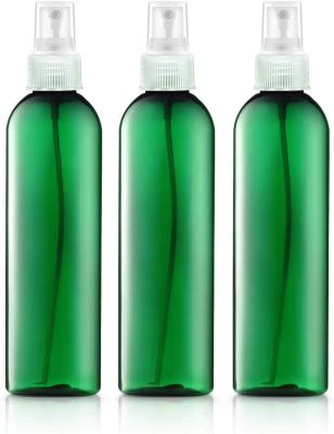 China Regular Hot Sale 1oz 2oz 4oz 8oz 16oz Boston Round Bullet PET Green Plastic Bottle With Fine Fragrance Mist Sprayer Lotion Pump for sale