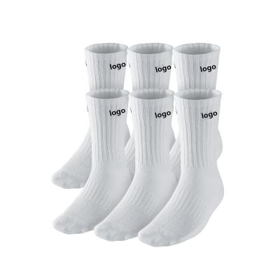 China Wholesale custom made white cotton luxury winter Anti-fault logo fashion unisex sports socks with packing for sale