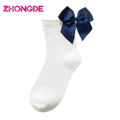 China Korea antibacterial cute bow thumps Korean university wind heap wild thin socks for sale