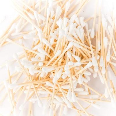 China 100% Eco-Friendly Eco-Friendly Bamboo Ear Swab Cotton Stick Cotton Cleaning Buds for sale