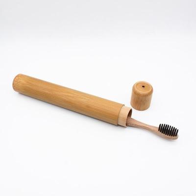 China Travel Disposable Biodegradable Toothbrush Case Natural Bamboo Toothbrush Holder for sale