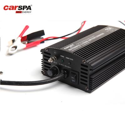 China Indoor 3 Stage 12V 10A Automatic Battery Charger for Lead Acid Battery with 2 Years Warranty for sale