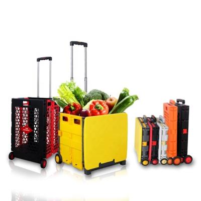 China Durable Personal Package &roll Collapsible Shopping Trolley Cash Trolley Foldable Grocery Shopping Trolley With Wheel Trolley for sale