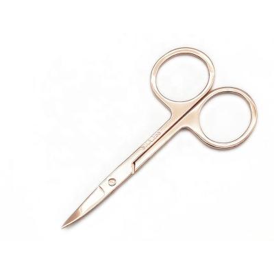 China Surgical grade stainless steel that prevents rust and staining. Xiujiesi Lashes Scissors Gold Mini Scissors Stainless Steel Scissors For Eyelash Salon for sale