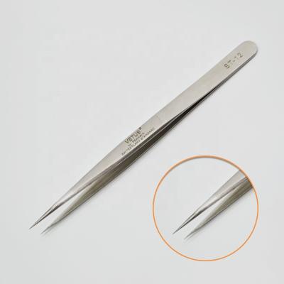 China ST-12 VETUS Lash Tweezer Russian Volume Tweezer Non-Magnetic Non-Magnetic Tweezers Stainless Steel Tweezers for sale