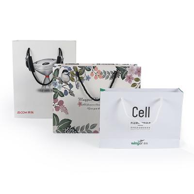 China White Luxury Printed Biodegradable Gift Manufacturer China Packaging Paper Bags Custom Shopping Paper Bag With Your Own Logo for sale