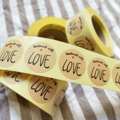 China Custom Printed Round Stickers Waterproof Self-adhesive Logo Sticker Roll Label Packaging Labels Vinyl Waterproof for sale