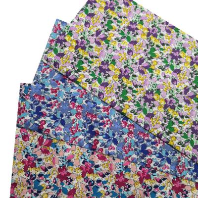 China New Printed Anti-static High Density 100% Cotton Woven Fabric Blouse Dress Premium Printed Cotton Fabric for sale