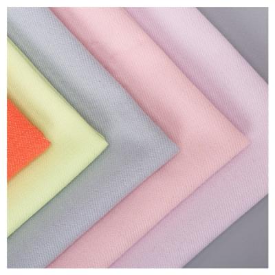 China Anti-static wholesale high quality stretch fabrics for tops garments solid color satin fabric cotton polyester stretch twill fabrics for sale