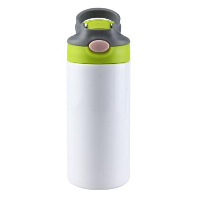 China USA warehouse bpa free stocked cute stainless steel 350ml kids sublimation travel water bottle with straw for sale