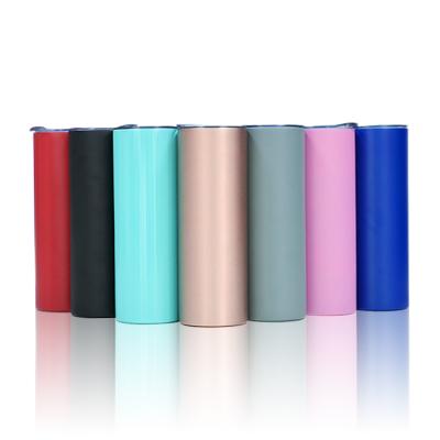 China 20 oz Tumbler Sublimation Viable Stainless Steel Lean Wine Straight Sided With Lid Metal Straws for sale