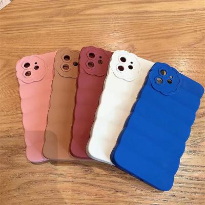 China High Quality Lightweight Camera Protective Anti-Slip Flower Solid Color Silicone Cell Phone Durable Case For iPhone 13 Pro Max For HUAWEI for sale