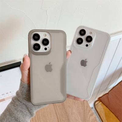 China Clear shockproof shockproof tpu sublimation tpu PC camera matte protective cell phone bags for iphone 13 7 8 pro xr max 6 12 11 xs for sale