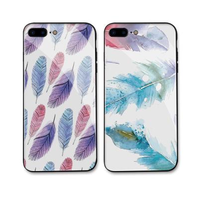 China New Pattern Marble Tempered Glass Back Style Custom Clear Shockproof Anti-scratch TPU Hard Phone Case For iPhone 12 pro For OPPO Reno 6 for sale