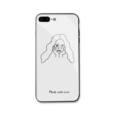 China New Cartoon Girl Pattern Tempered Glass Shockproof Material Biodegradable Cell Phone Case For iPhone 13 Pro Max For One Plus 8t for sale