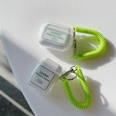 China green anti-drop fashion luck DIY personalized customize imd clear frosted cheap eco-friendly tpu earphone cases with strap for Aire pod for sale