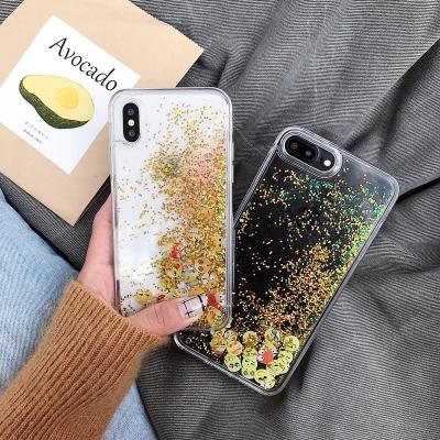 China Light Bling Flash Powder Customize Back Quicksand Phone Cover Glitter Liquid Water Custom Print For iphone 11 Pro Max Phone Case for sale