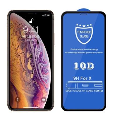 China High Clear Anti-scratch 3D Shockproof Mobile Phone Curved 10D Tempered Glass Phone Screen Protector For iPhone 11 pro 12 Max For HUAWEI for sale