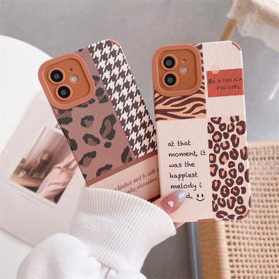 China Fashion Leopard Pattern Four Corner Shockproof Protective Camera Anti-skid Skin Cell Phone Case For iPhone 13 Pro Max For HUAWEI for sale