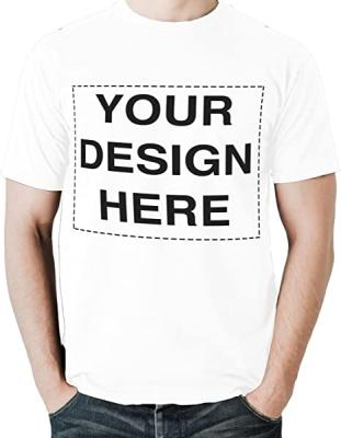 China Custom plus size women's and men's t-shirts white T-shirt advertising design DIY printing t-shirt breathable cotton for sale