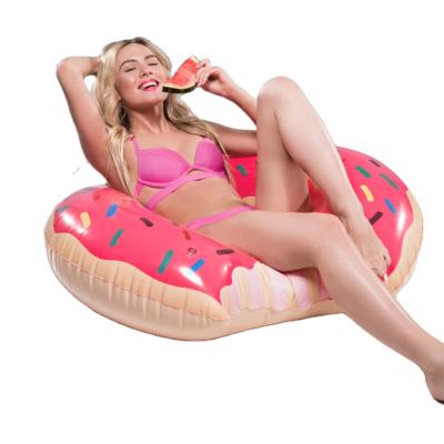 China Women and Kids Inflatable Swimming Ring Donut Pool Float for Adult Children PVC Rubber Ring Swimming Pool Toys Water Mattress for sale