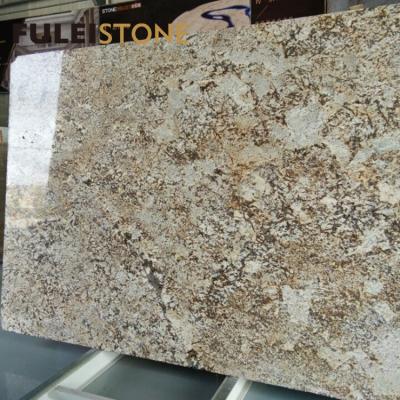 China Competitive Price Modern High Quality Crystal Yellow Granite Slab for sale