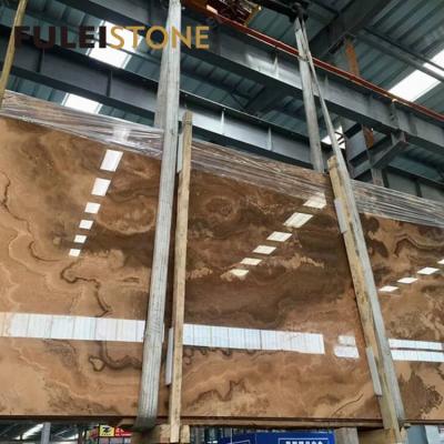 China Modern Imperial Yellow Wood Vein Marble For Floor And Wall for sale